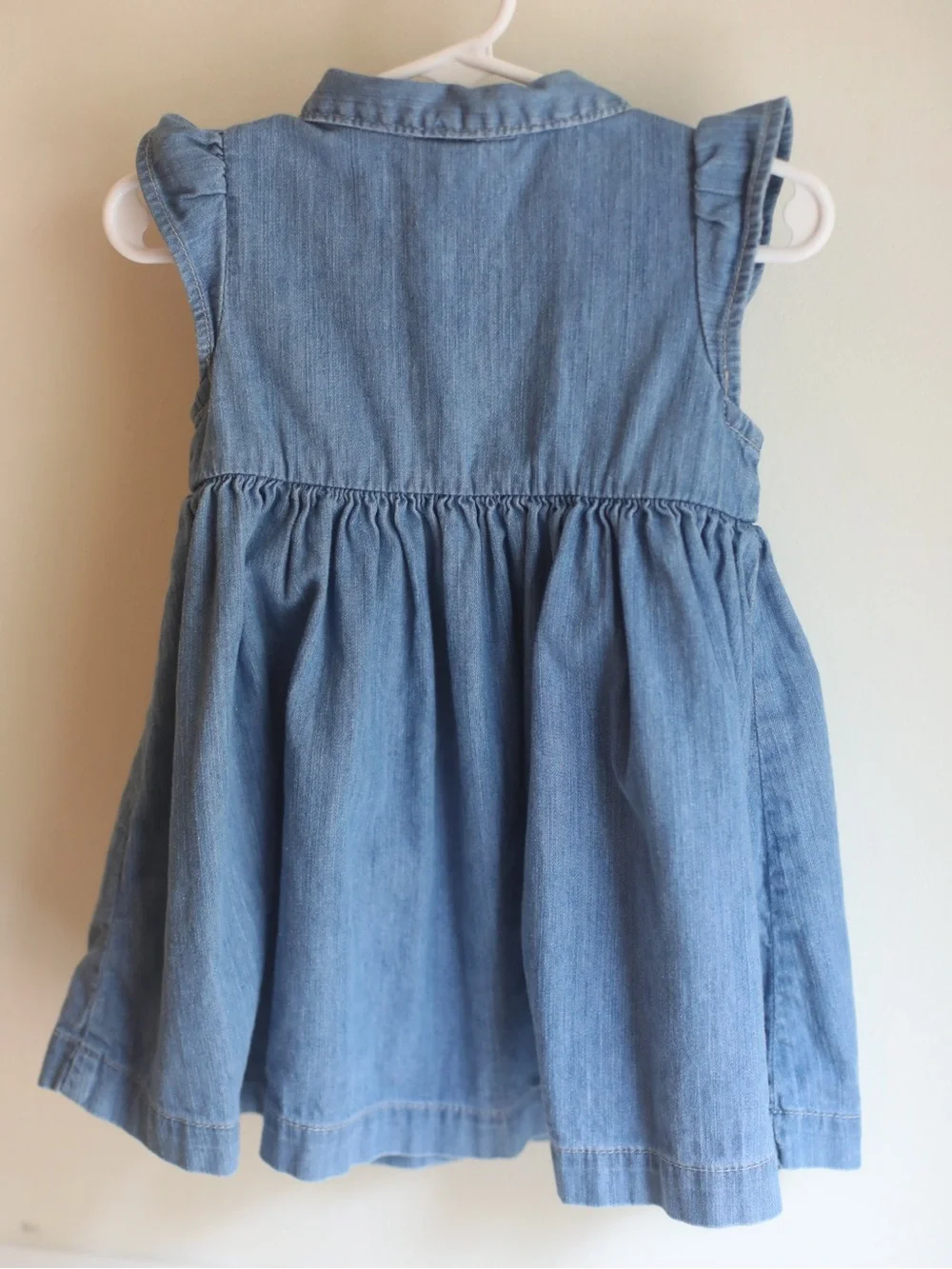 Baby Gap Chambray Ruffle Sleeve Dress | Toddler Girls 18-24 Months